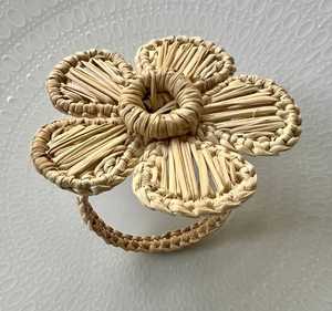 Flower Shape Bamboo Napkin Ring Bohemian Eco Friendly 5 Cm Width <b>Party</b> <b>Table</b> Decoration Accessory - Product Image 1