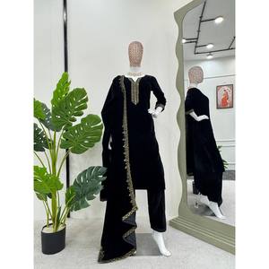 Conjunto de Traje RTC Negro Talla XL para Fiesta con Bordado de Hilo y Lentejuelas para un Look Elegante - Product Image 2