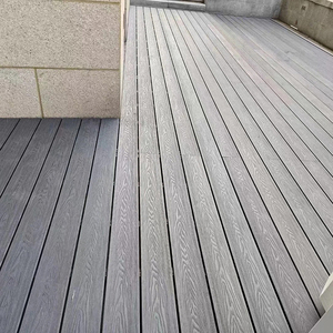 Revêtement de terrasse en composite bois-plastique (WPC) à rainures et languettes, gaufré 3D, pour extérieur, étanche, aspect bois, revêtement de sol plastique technique - Product Image 3