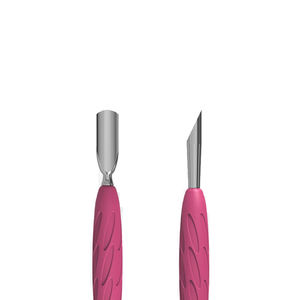 Pousse-cuticules en acier inoxydable de haute qualité avec manche en silicone, lame russe aiguisée, réutilisable - Product Image 3