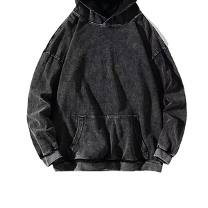 OEM Vente en gros Acid Wash Vintage Heavyweight French Terry Hoodie pour hommes Designer Marque Streetwear Hoodie - Product Image 6