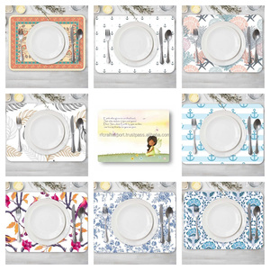 Tapis de Table à manger rectangulaire imprimé de luxe imperméable antidérapant MDF bois résistant à la chaleur intérieur extérieur tapis de Table de cuisine - Product Image 3