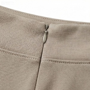 Women High Waist A-Line <b>Knee</b>-<b>Length</b> <b>Skirt</b> Solid Color Comfortable Spandex Cotton Blend All Seasons Wear - Product Image 4