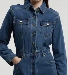 Mono vaquero informal para mujer, elegante, de una pieza, ropa de moda, fabricante y proveedor mayorista de monos, playsuits y overoles. - Product Image 4