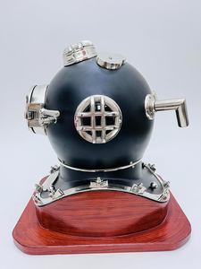 Vintage Black Deep Diving Diver Helmet US Navy Style <b>Nautical</b> Maritime Helmet Replica Steampunk Marine Display <b>Decor</b> Collectible - Product Image 4