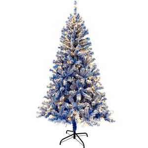 Albero di Natale di Lusso in Pino di Alta Qualità a Batteria, Pieghevole a Forma di Stella con Luci LED e Decorazioni per Esterni - Product Image 1