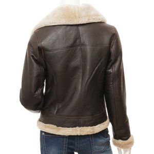 Wholesale Premium Quality Women's Leather <b>Jackets</b> from Original <b>Sheepskin</b> Leather Breathable Fashion Leather <b>Jacket</b> for Winter - Product Image 2