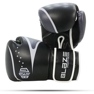 Premium Leather Boxing Gloves for Training Sparring Heavy Bag Work Muay Thai Kickboxing MMA with <b>Velcro</b> Wrist <b>Strap</b> 8oz 10 oz - Product Image 3