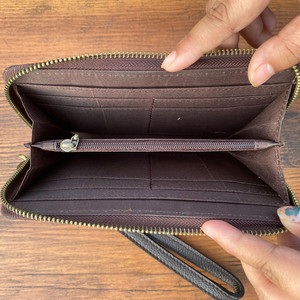 Hand Tooled Leather Wallet for Women <b>Zip</b> Continental Purse Clutch Card Case Western Brown Tan Vintage Long Wallet Gifts for Her - Product Image 5