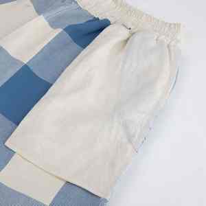 Shorts à carreaux de haute qualité pour hommes, décontractés, en coton, avec taille élastique et cordon de serrage, logo personnalisé OEM - Product Image 6