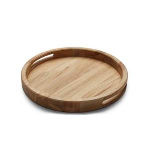 Ensemble de plateaux en bois artisanaux de qualité supérieure |   Grands plateaux de service décoratifs imbriqués avec poignées en laiton |   Plateau de service en bois massif durable - Product Image 4