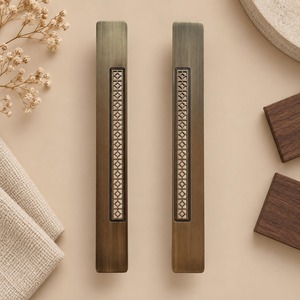 12 Inch Metal Door Pull Handle with Geometric Design Decorative Long Handle for Wooden Doors Gates Cabinets - Product Image 3