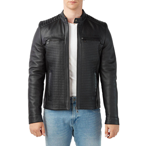 Men PU Leather Biker Jacket <b>Stand</b> Collar Zipper <b>Slim</b> Fit Motorcycle Streetwear Autumn Winter <b>Coat</b> - Product Image 4