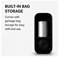 Poubelle de voiture YM-Ebright en PVC, étanche et durable, avec ouverture à une pression, organiseur intégré pour sacs poubelles, rangement pour l'intérieur de la voiture