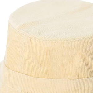 Chapeau Bob Personnalisé OEM |   Chapeau de soleil texturé en velours côtelé beige de qualité supérieure |   Usine de fabrication d'accessoires de coiffure sur mesure Sialkot - Product Image 5