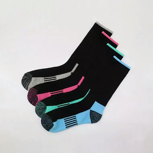 Direct Supply Men's Sports Crew <b>Socks</b> Quick Dry Breathable with Multicolor Print Design Custom Logo Thin Thickness Regular Style - Product Image 3