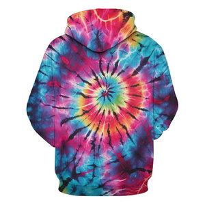 Sweat-shirts à capuche créatifs à motifs tie-dye pour femmes et hommes, sweat-shirt décontracté coloré, pull-over doux et confortable, streetwear tendance - Product Image 2