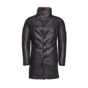 Professional <b>Mens</b> Sheepskin Fur <b>Coat</b> Wholesale Premium Fashion Custom Design Leather <b>Coat</b> - Product Image 4