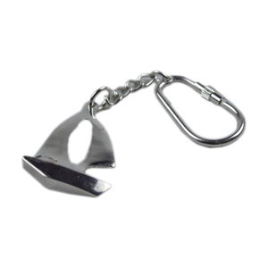 Porte-clés en laiton au design original avec finition argentée, porte-clés de qualité supérieure, design d'usine - Product Image 3