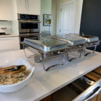 Juego de Buffet de Acero Inoxidable de Diseño Clásico Moderno, Patrón Sólido, para Bodas, Hoteles, Restaurantes, Fiestas y Eventos, Acabado Pulido Duradero