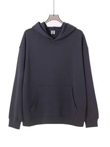 Sweat-shirt léger pour homme 100% coton, tendance, uni, col rond, respirant pour l'hiver - Product Image 2