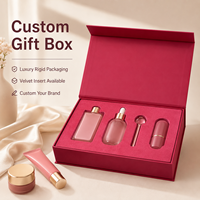 Boîtes cadeaux rigides magnétiques personnalisées, insert en velours EVA multicolores, logo personnalisé, emballage de luxe pour les ensembles de cosmétiques et de soins de la peau