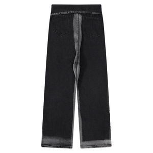2024 New Arrivals Premium 100% Cotton Men's Baggy Pants Custom Loose Fit High Street <b>Jeans</b> Mid <b>Elastic</b> Washed Relaxed Fit <b>Jeans</b> - Product Image 2