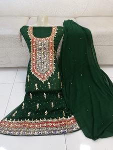 ชุด Gota สำหรับ2022งานแต่งงานผ้าชีฟองซาลวาร์ Kameez จากนักออกแบบปากีสถานสำหรับฤดูร้อน - Product Image 4