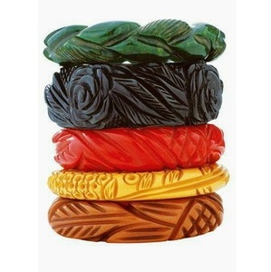 Vintage Resin <b>Bangle</b> <b>Bracelets</b> Plant Pattern Unisex Acrylic Resin <b>Bangles</b> Gift Jewelry Set Multicolor Fashion Accessory - Product Image 1