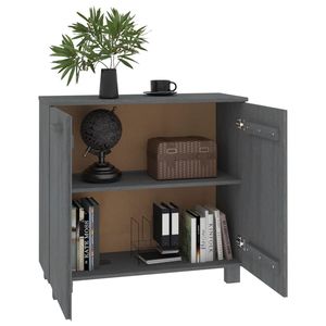 Credenza in legno massello di HAMAR pino grigio scuro 33.5 "x 13.8" x 31.5" - Product Image 6