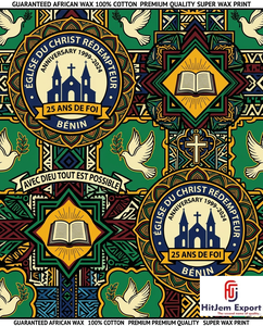 Custom African Wax Print Fabric Manufacturer for Church Anniversary Celebration Convention Uniform and Fundraising Events - Product Image 4