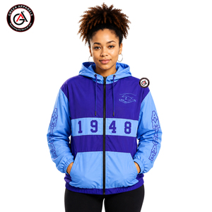 Veste coupe-vent femme broderie Zeta Amicae sororité | Zeta Amicae sororité brodé dames entraîneurs personnalisés Winbraeker Jac - Product Image 1