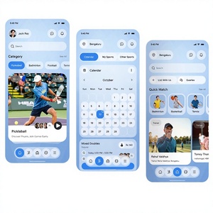 Application de communauté sportive nouvelle génération pour athlètes et joueurs avec découverte de matchs, coaching et suivi des performances - Product Image 1