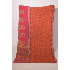 Cotton Reversible Printed Vintage Kantha Gudri <b>Handmade</b> Washable <b>Quilt</b> Traditional Indian Bedspread Throw for Home Decor - Product Image 4