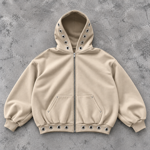 Sudadera con Capucha Personalizada para Hombre, de Algodón y Poliéster, para Marcas de Ropa Estadounidenses, Bajo MOQ, Suministro al por Mayor - Product Image 1