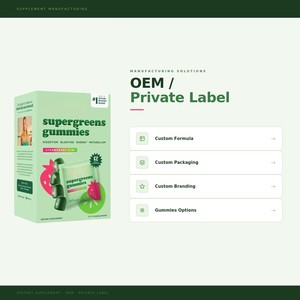 OEM ODM ซุปเปอร์กรีนส์ กัมมี่ส์ ผลิตภัณฑ์เสริมอาหารผสมผักใบเขียว - Product Image 3