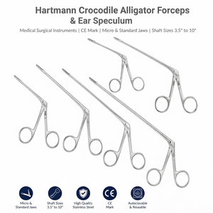 Pinzas de Cocodrilo de Acero Inoxidable de Grado Alemán Optitech Healthcare Premium de 3.5 Pulgadas, Pinzas de Precisión para Microcirugía de Oído, Nariz y Garganta - Product Image 4