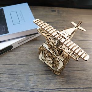 Caja de Música de Madera con Rompecabezas 3D de Avión Estilo Punk, Kit de Ensamblaje Hecho a Mano para Regalos de Días Festivos, Cumpleaños y Navidad con la Frase 'You Are My' - Product Image 2