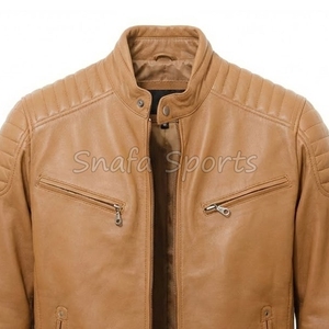 Dernière conception 2026 – Blousons en cuir pour hommes avec services OEM, poches zippées personnalisées - Product Image 3