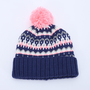 Bonnet en tricot unisexe avec pompon personnalisé de haute qualité, logo brodé, doublure en polaire, bonnet chaud d'hiver avec pompon - Product Image 1