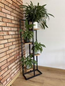 Elegant tall wooden <b>plant</b> <b>stand</b> multi level indoor outdoor planter holder rack for balcony garden living room premium decor - Product Image 5