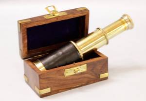 Télescope monoculaire en laiton à mise au point manuelle, lentille avec revêtement, étanche, jumelles portables pour le camping, les voyages et la pêche - Product Image 3