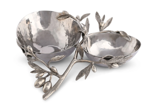 Cuenco Doble para Aperitivos, Plato de Dos Compartimentos para Aceitunas, Nueces y Salsas, Elegante para Servir en la Cocina, Comedor o Fiestas - Product Image 2