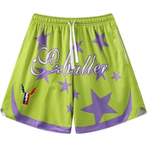 Pantalones Cortos Deportivos de Malla para Hombre, con Estampado Sublimado, para Baloncesto, con Logotipo Personalizado, Mercado Estadounidense - Product Image 1