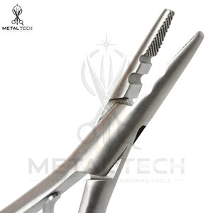 Pince à micro-anneaux en acier inoxydable robuste avec logo personnalisé, triple trou, pour extensions capillaires, outil de dépose de perles en salon - Product Image 4