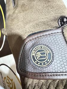ถุงมือขี่ม้า BRAND ZONE สีดำ เทา ทอง ตาข่ายหนังสังเคราะห์ ไนลอน สแปนเด็กซ์ Guantes para montar a caballo Reithandschuhe - Product Image 6