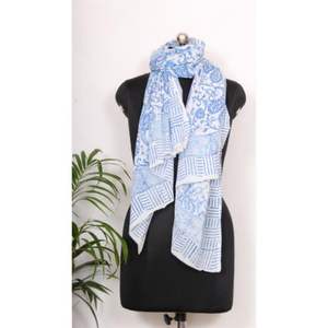 Paréo en coton à motif floral, imprimé au bloc à la main sur bois, teinture naturelle, très demandé, couvre-maillot de plage, sarong indien doux, vente en gros - Product Image 2