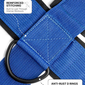 Harnais de sécurité unisexe personnalisé avec logo pour la gym, le sport et le fitness, en polyester/nylon, épaisseur 10 mm, ceinture souple extensible pour la musculation - Product Image 4