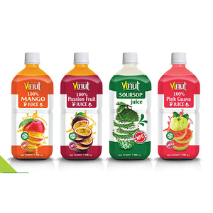 Guava 100% Fruit Juice Drink Fresh PET <b>Bottle</b> 33.8 Fl Oz (1 Liter) No Added Sugar VINUT Beverage Supplier Importer Distributor - Product Image 4