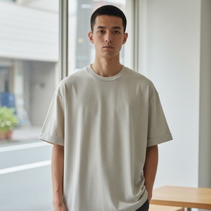 Camiseta Oversize de Algodón Orgánico Sostenible de Alta Gama, Unisex, Lisa, para Impresión Personalizada, Línea de Ropa al por Mayor - Product Image 6